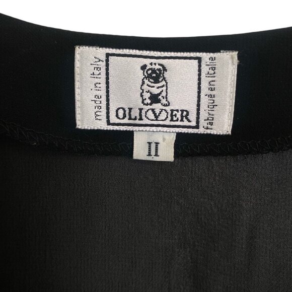 Vintage 90's Sheer Valentino Oliver Sleeveless Crop Blouse Oliver Label - Picture 7 of 8